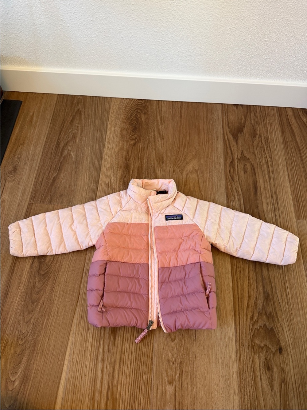 Patagonia Girls Colorblock Pink & Rose Puffer Jacket
